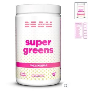 BEAM super greens in pink lemonade